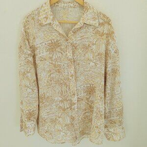 Lilly Pulitzer oversized button down blouse Size M